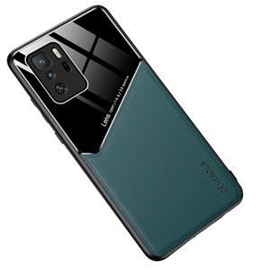 huismerk Voor Xiaomi Redmi Note 10 Pro 5G All-inclusive Leather + Organic Glass Beschermhoes met metalen ijzeren blad