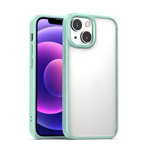 huismerk Duidelijk acryl + TPU vier-hoek all-inclusive schokbestendig hoesje voor iPhone 13 mini (groen)