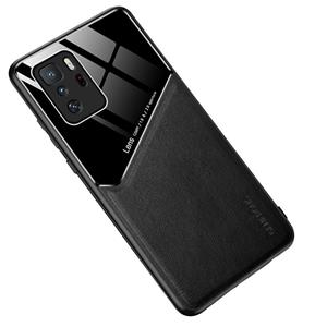 huismerk Voor Xiaomi Redmi Note 10 Pro 5G All-inclusive Leather + Organic Glass Beschermhoes met metalen ijzeren blad