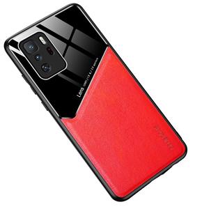 huismerk Voor Xiaomi Redmi Note 10 Pro 5G All-inclusive Leather + Organic Glass Beschermhoes met metalen ijzeren blad