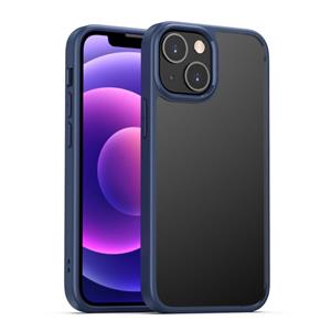 huismerk Helder acryl + TPU vierhoek all-inclusive schokbestendig hoesje voor iPhone 13 (blauw)