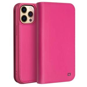 Qialino Business Horizontal Flip Lederen Case met Houder & Card Slots & Portemonnee voor iPhone 13 Pro Max (Rose Red)