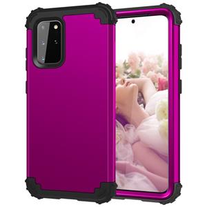 huismerk Voor Samsung Galaxy Note20 Ultra PC + Siliconen driedelige Shockproof Protection Case(Paars)