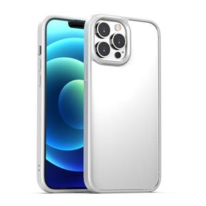 huismerk Heldere acryl + TPU vier-hoek all-inclusive schokbestendig hoesje voor iPhone 13 Pro (wit)