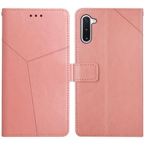 huismerk Voor Samsung Galaxy Note10 y Stitching Horizontale Flip Leren Case met Houder & Card Slots & Portemonnee & Photo Frame (Rose Gold)