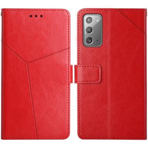 huismerk Voor Samsung Galaxy Note20 y Stitching Horizontale Flip Lederen Case met Houder & Card Slots & Portemonnee & Fotolijst