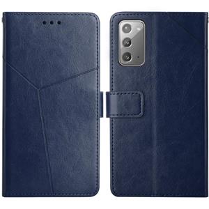 huismerk Voor Samsung Galaxy Note20 y Stitching Horizontale Flip Leren Case met Houder & Card Slots & Portemonnee & Fotolijst