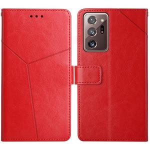 huismerk Voor Samsung Galaxy Note20 Ultra Y Stitching Horizontale Flip Leren Case Met Houder & Card Slots & Portemonnee & Fotolijst