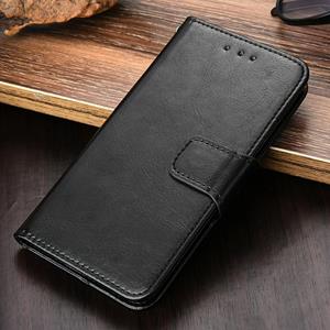 Voor Xiaomi Poco X3 NFC / POCO X3 Crystal Texture Horizontale Flip Lederen Case met Houder & Card Slots & Portemonnee (Zwart)