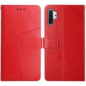 Voor Samsung Galaxy Note10 + Y Stitching Horizontale Flip Leren Case met Houder & Card Slots & Portemonnee & Fotolijst