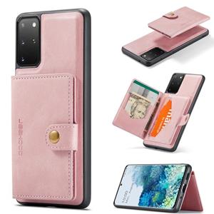 Voor Samsung Galaxy S20 + Jeehood Retro Magnetische Afneembare Beschermhoes Met Portemonnee & Kaart Slot & Houder (Pink)