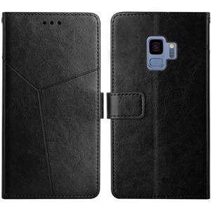 huismerk Voor Samsung Galaxy S9 Y Stitching Horizontale Flip Leren Case met Houder & Card Slots & Portemonnee & Fotolijst (Zwart)