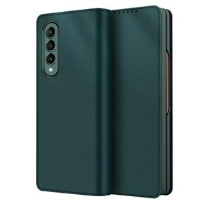 huismerk Voor Samsung Galaxy Z Mold3 5G Split Type Horizontale Flip Opvouwbare Lederen Case Met Houder & Card Slots & Portemonnee (Plain Green)