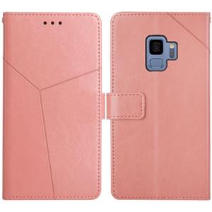 huismerk Voor Samsung Galaxy S9 Y Stitching Horizontale Flip Lederen Case met Houder & Card Slots & Portemonnee & Fotolijst (Rose Gold)