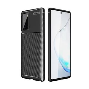 huismerk Voor Samsung Galaxy S30 Carbon Fiber Texture Shockproof TPU Case(Zwart)