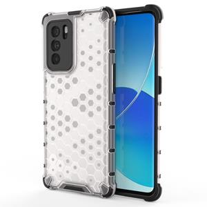 huismerk Voor Oppo Reno6 Pro 5G Shockproof Honeycomb PC + TPU beschermhoes