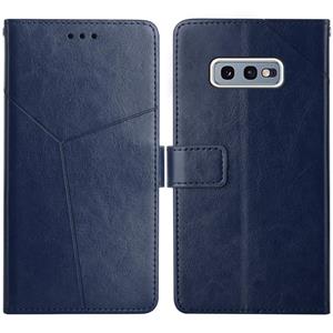 huismerk Voor Samsung Galaxy S10e Y Stiksels Horizontale Flip Lederen Case met Houder & Card Slots & Portemonnee & Fotolijst