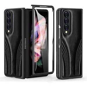 Voor Samsung Galaxy Z Fold3 5G GKK Car Design PC + lederen textuur telefoonhoes