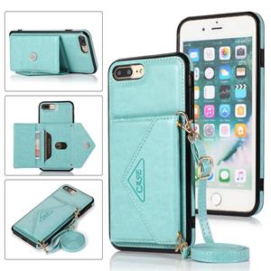 huismerk Multifunctionele Cross-body Card Bag TPU+PU Back Cover Case met Holder & Card Slot & Wallet Voor iPhone 6 / 6s(Groen)