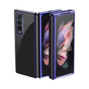 gkk Voor Samsung Galaxy Z Fold3 5G Galomoplated Transparent Folding Case