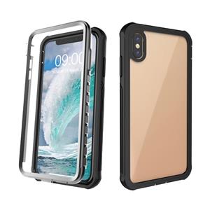 huismerk Waterdichte stofdichte schokbestendige transparante acryl beschermhoes voor iPhone XS MAX