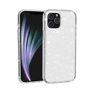 huismerk Voor iPhone 12 mini Shockproof Terminator Style Glitter Powder Protective Case(Wit)