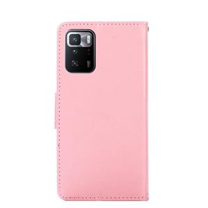 huismerk Voor Xiaomi Redmi Note 10 Pro (China) Crystal Texture Horizontale Flip Leren Case met Houder & Card Slots & Wallet (Pink)