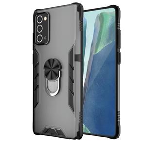 huismerk Voor Samsung Galaxy Note20 Magnetic Frosted PC + Matte TPU Schokbestendige behuizing met ringhouder(Phantom Black)