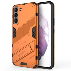 huismerk For Samsung Galaxy S22+ 5G Punk Armor 2 in 1 PC + TPU Shockproof Phone Case with Invisible Holder(Orange)