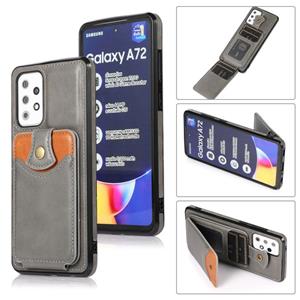 Voor Samsung Galaxy A72 5G Zachte Huid Lederen Portemonnee Bag Telefoonhoesje