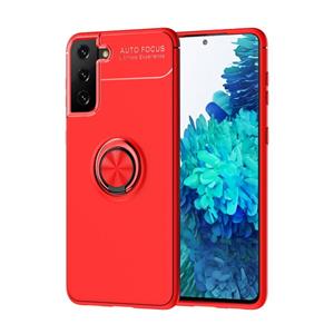 Voor Samsung Galaxy S30 Plus metalen ringhouder 360 graden roterende TPU-behuizing (Rood+Rood)