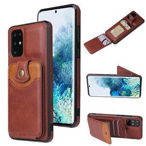 huismerk Voor Samsung Galaxy Note20 Soft Skin Lederen Portemonnee Bag Telefoon Case (Brown)