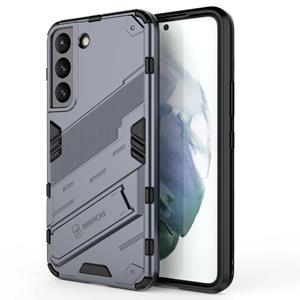 huismerk For Samsung Galaxy S22 5G Punk Armor 2 in 1 PC + TPU Shockproof Phone Case with Invisible Holder(Grey)