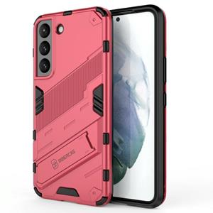 huismerk Voor Samsung Galaxy S22 5G Punk Armor 2 in 1 PC + TPU-schokbestendige telefooncase met onzichtbare houder