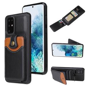 huismerk Voor Samsung Galaxy S20 + Soft Skin Lederen Portemonnee Bag Telefoonhoesje (Zwart)