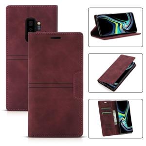 huismerk Voor Samsung Galaxy S9 Dream Magnetische Zuigbedrijf Horizontale Flip PU Lederen Case met Houder & Card Slot & Portemonnee (Wijnrood)