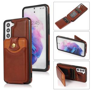 Voor Samsung Galaxy S21 + 5G Zachte Huid Lederen Portemonnee Bag Telefoonhoes (Brown)