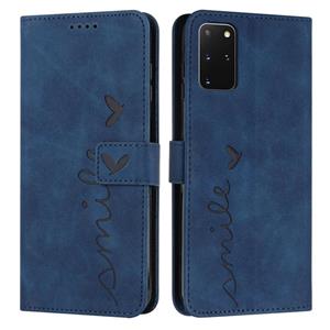 huismerk Voor Samsung Galaxy S20+ Skin Feel Heart Pattern lederen telefoonhoesje