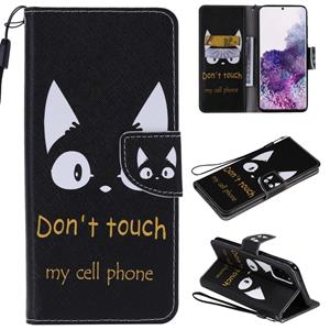 huismerk Voor Galaxy S20+ Painting Horizontal Flip Leather Case met Holder & Card Slot & Lanyard(Cat Ears)