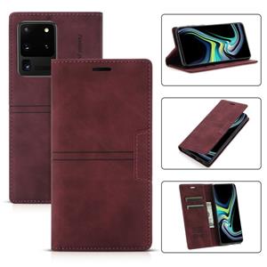 huismerk Voor Samsung Galaxy S20 Ultra Dream Magnetische Zuigbedrijf Horizontale Flip PU Lederen Case met Houder & Card Slot & Portemonnee (Wijnrood)