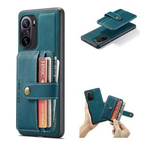 For Xiaomi Redmi K40 / K40 Pro JEEHOOD RFID Blocking Anti-Theft Wallet Phone Case(Blue)