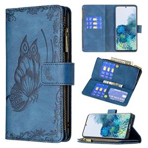 huismerk Voor Samsung Galaxy S20 Plus Flying Butterfly Embossing Pattern Rits Horizontale Flip Lederen Case met Houder & Card Slots & Portemonnee