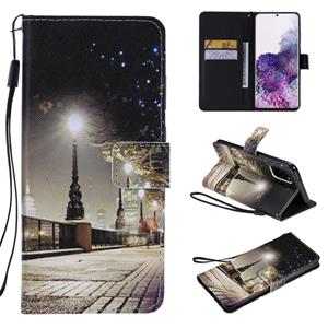 huismerk Voor Galaxy S20+ Painting Horizontale Flip Lederen Kast met Holder & Card Slot & Lanyard(Cityscape)