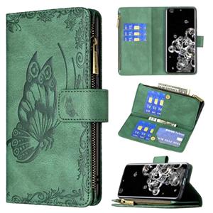 huismerk Voor Samsung Galaxy S20 Ultra Flying Butterfly Embossing Pattern Rits Horizontale Flip Lederen Case met Houder & Card Slots & Portemonnee