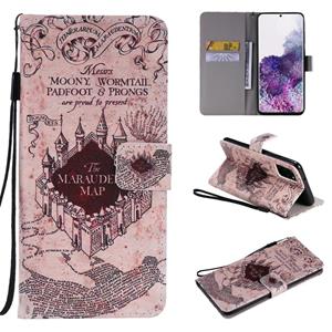 huismerk Voor Galaxy S20+ Painting Horizontale Flip Lederen Kast met Holder & Card Slot & Lanyard(Castle)