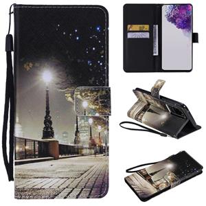 huismerk Voor Galaxy S20 Ultra Painting Horizontale Flip Lederen Kast met Holder & Card Slot & Lanyard (Cityscape)