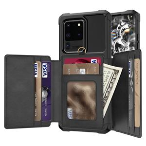 huismerk Voor Samsung Galaxy S20 Ultra 10-Card Wallet Bag PU Back Phone Case (Black)