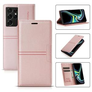 Voor Samsung Galaxy S21 Ultra 5G Dream Magnetische Zuigbedrijf Horizontale Flip PU Lederen Case met Houder & Card Slot & Portemonnee (ROSE GOUD)