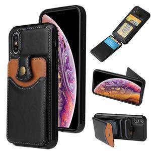 huismerk Zachte huid lederen portemonnee tas telefooncase voor iPhone XS max