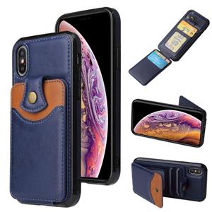 huismerk Zachte huid lederen portemonnee tas telefooncase voor iPhone XS max